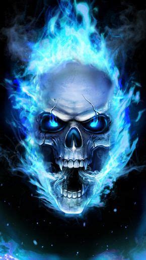 Cool Blue Fire Skull Live Wallpaper For You Guys Skull Wallpaper