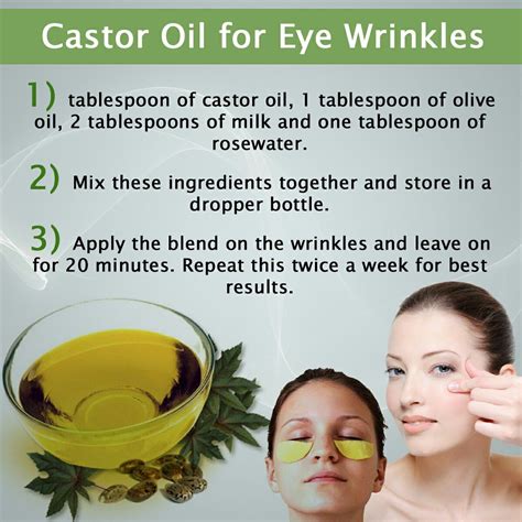 Castor Oil For Eye Wrinkles Reapply The Castor Oil To Your Under Eye