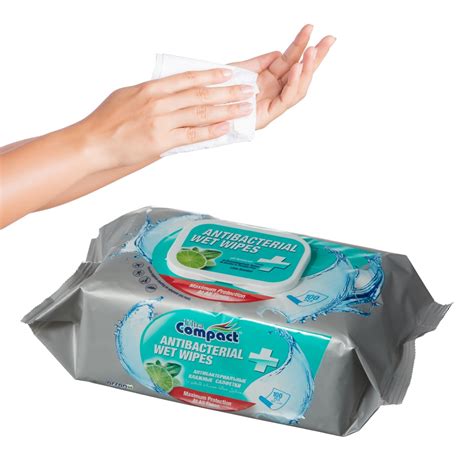 Ultra Compact Antibacterial Wet Wipes Pieces In Reclosable Package Online Purchase Euro