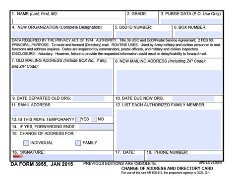 Da Form 3964 Fillable Printable Forms Free Online