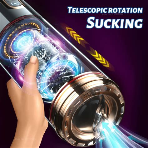 Automatic Telescopic Rotation Sucking Masturbation Cup For Men Real