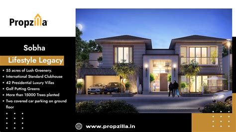 Sobha Lifestyle Legacy 4 And 5 Bhk Luxury Villas For Sale In Devanahalli