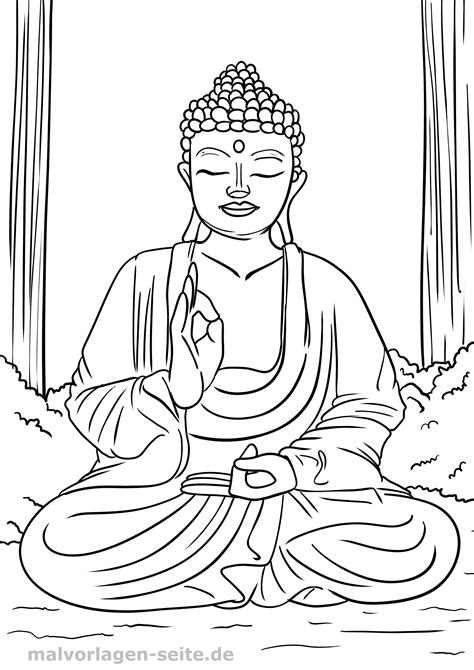 Malvorlagen Buddhismus Religiöse Symbole kennenlernen und ausmalen