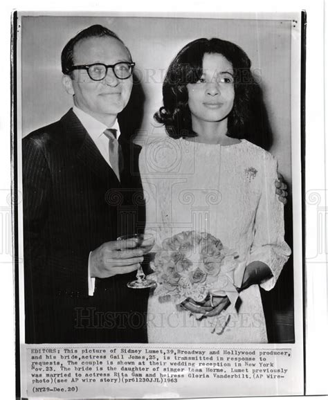 Director Sidney Lumet And Wife Gail Daughter Of Lena Horne At Their