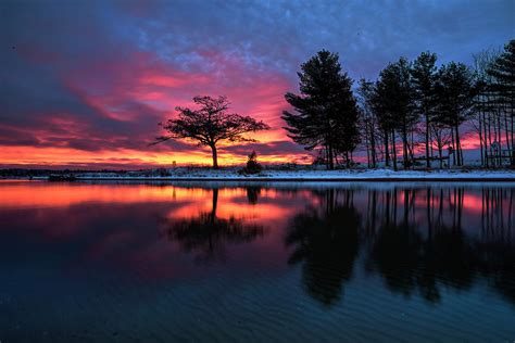 Detroit Point Morning Sunset Glow Photograph By Ron Wiltse Pixels