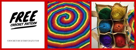 Free Crochet Pattern Rainbow Swirl Blanket Krissy Hill Designs