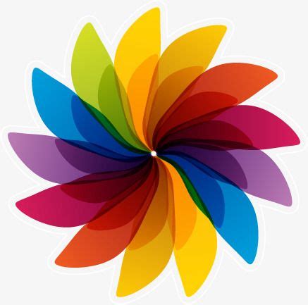 Download Vector Rainbow Flower | Rainbow flowers, Flower png images ...