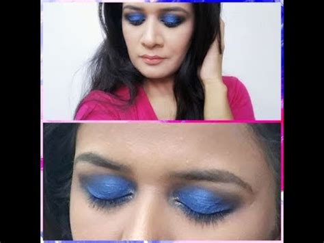 Blue Smokey Eye Makeup Tutorial With Nude Lips QUICK AND EASY BLUE