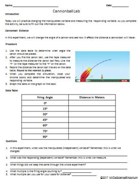 Phet forces and motion basics and click on the first link. Phet Simulation Projectile Motion Worksheet Answer Key ...