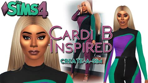 The Sims 4 Cardi B Inspired Create A Sim Youtube
