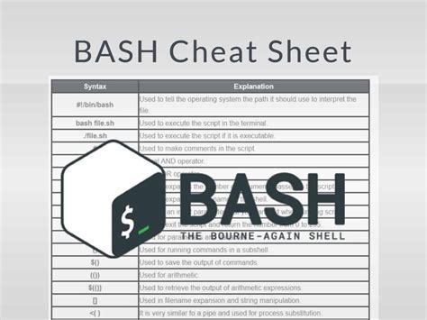Bash Scripting Cheat Sheet Cheat Sheet Gambaran
