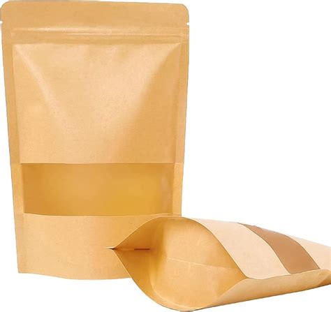 Cleverdelights Kraft Stand Up Pouches 8oz 100 Pack 6 X 9 X 3 Home And Kitchen