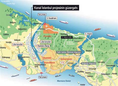 Kanal i̇stanbul'un güzergahı, hafriyat maliyetini düşürmek için sazlıdere barajı ve küçükçekmece gölü'nden geçirilecek. Kanal Istanbul plans come to light - Property Turkey