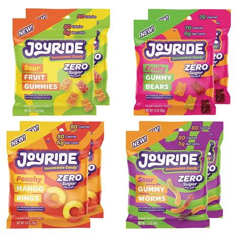 Amazon Com JOYRIDE Keto Gummies Variety Pack Candy With Low Sugar Low Net Carbs Low
