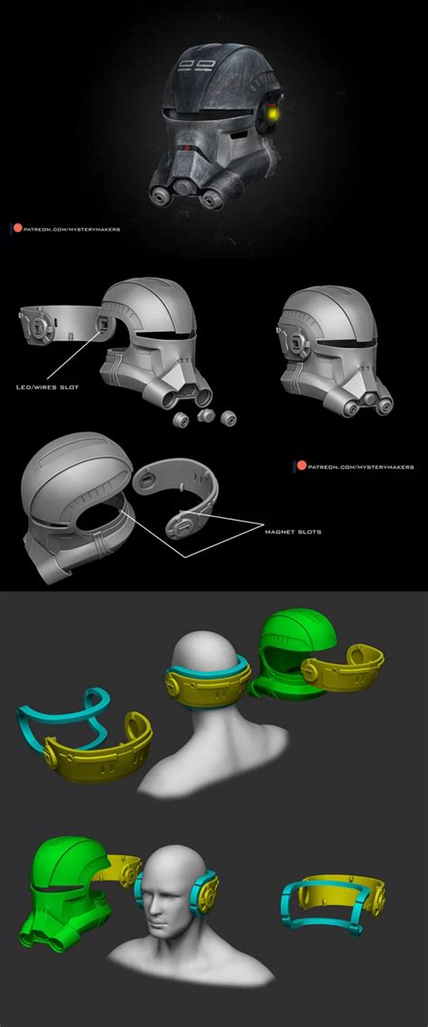 Mystery Maker Echo Helmet Bad Batch ‣ 3d Print Model ‣