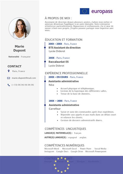 Exemple De Cv Europass Professionnel Comptable Laboite Cv Fr My Xxx