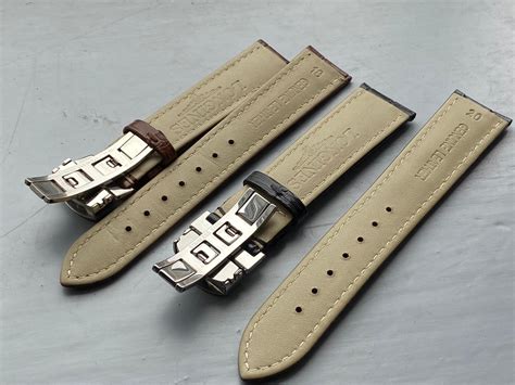 Longines 18mm20mm Blackbrown Genuine Leather Watch Strap Etsy Uk
