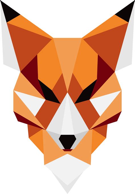 Download Geometric Fox Art Png Animal Made Out Of Shapes Full Size