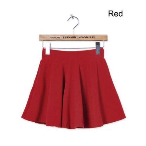 Red Pleated Mini Skirt Ebay