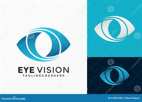 Eye Vision Colorful Logo Vector Design Abstract Emblem Designs