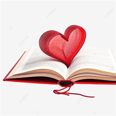San Valentín Rojo En Las Páginas De Un Libro Antiguo PNG dibujos Regalo De San Valentin