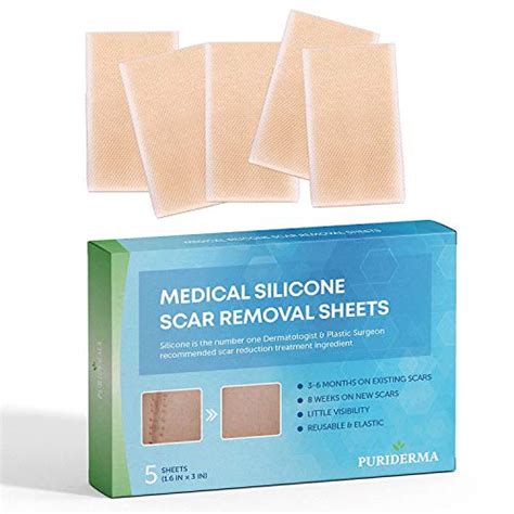 Puriderma Medical Silicone Scar Removal Sheets Set Of 5 Fast