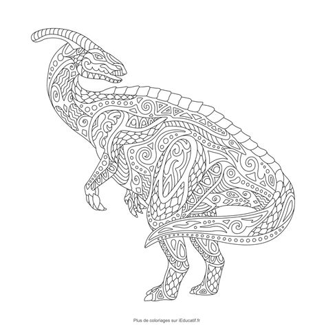 Coloring Pages Dinosaur Mandala Printable