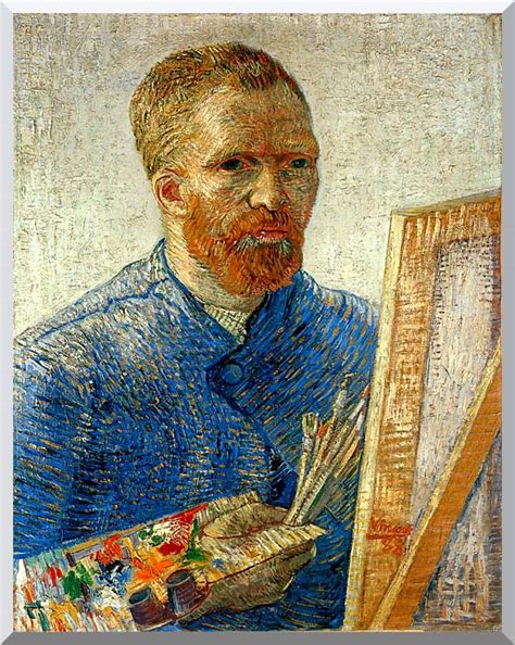 Vincent Van Gogh Self Portrait As An Artist Canvas Art 8x10 Stretched