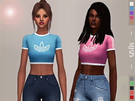 Margeh 75s S4 Lets Play Tops Sims4cc Sims 4 Tops Sims