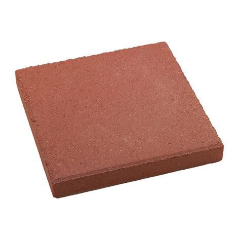 Square Red Concrete Patio Stone Common 12 In X 12 In Actual 117 In