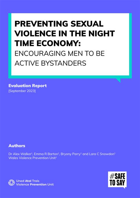 Pdf Preventing Sexual Violence In The Night Time Economy Encouraging Men To Be Active Bystanders