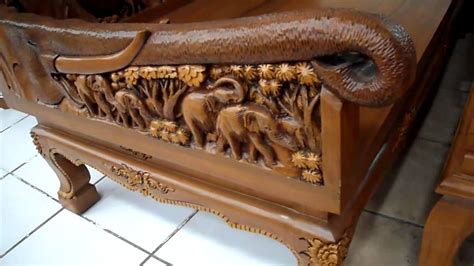 Beds and cots made with teak wood. SiamStar.lv - Teak Carving Furniture. Big Chair - YouTube