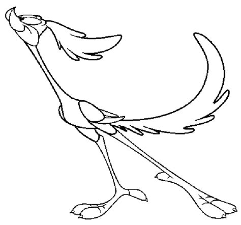 Road Runner From The Looney Tunes Coloring Picture Coloring Pages
