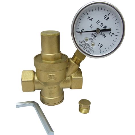 34 Dn20 Brass Water Pressure Reducing Valve With Pressure Gauge