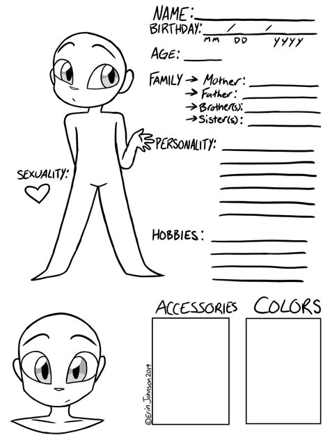 Reference Sheet Blank Mha Oc Template Echarse Wallpaper All In One Photos