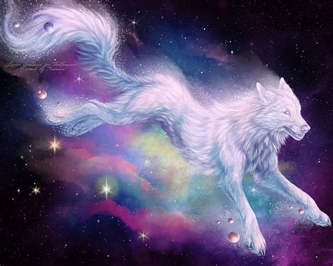 Lunar Goddess Fantasy Wolf Anime Wolf Art