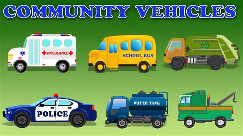 In those places, they learn how to interact with friends and neighbors as well. Community Vehicles | Street Vehicles | Cars For Kids - YouTube