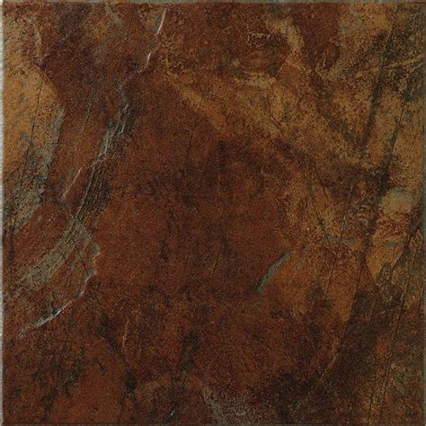 Marazzi Imperial Slate 12 In X 12 In Rust Ceramic Floor And Wall Tile