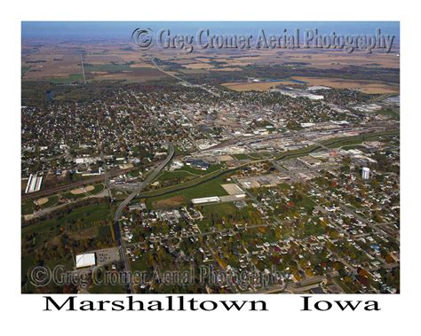 Aerial Photo Of Marshalltown Iowa America From The Sky