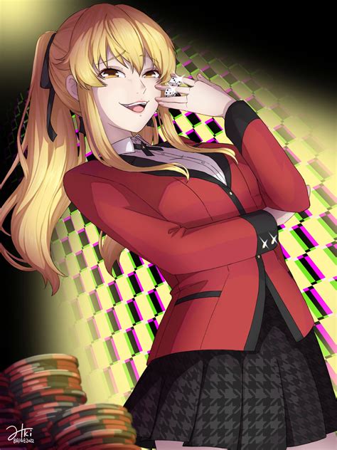 Fond D Cran Anime Filles Anime Kakegurui Saotome Meari Twintails Blond Solo Ouvrages D