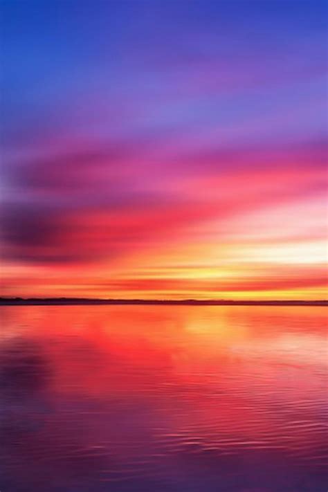 Burning Lake Sky Reflection Iphone 4s Wallpapers Free Download