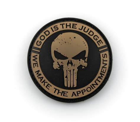 Pvc Morale Patch Circular Punisher Desert Tan Sold Out Tactical