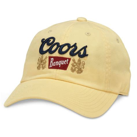 Coors Coors Banquet Beer Faded Vintage Yellow Hat