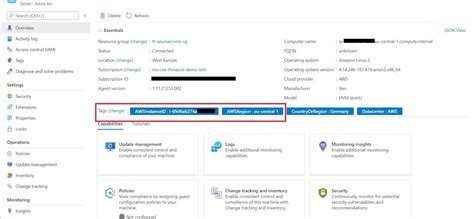 Azure Arc Enabled Server Store Aws Instance Metadata As Azure Tag