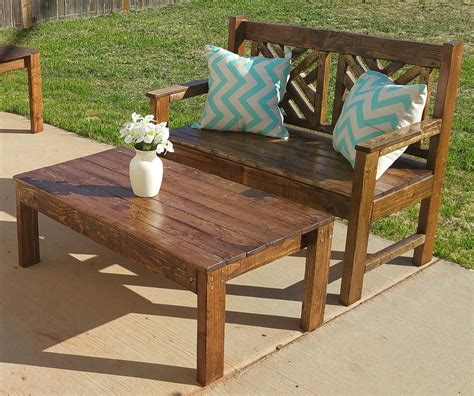 Ana White Woven Bench And Table Diy Projects Diy Patio Furniture