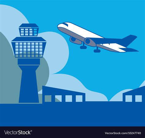 Airport Background Royalty Free Vector Image Vectorstock