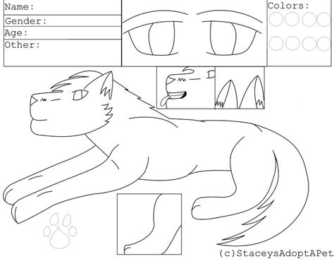 Wolf Lineart Ref By Staceysadoptapet On Deviantart