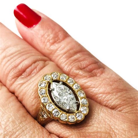 James allen has hundreds of rose gold diamond ring designs waiting to be discovered. Rose Gold Marquise Diamond Cocktail Ring For Sale at 1stdibs