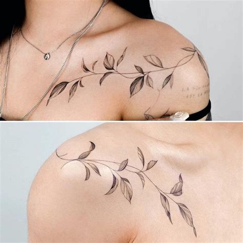 12 dainty tattoos on shoulder you won t regret getting vine tattoos small shoulder tattoos