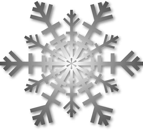 Download Transparent Silver Snowflake With Shadow Silver Snowflakes